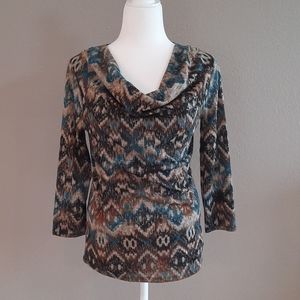 Evan-Picone Cowl Nec Top